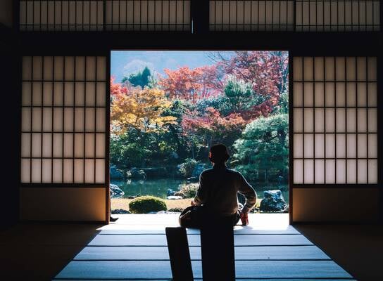 View of Japanese Garden from Tatami Room