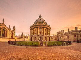 View from the top of St. Mary's church of the Radcliffe Camera, part of the Bodleian Library