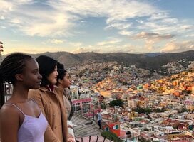 Looking at the beautiful view of Guanajuato 