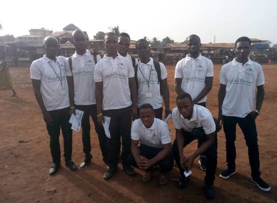GPCD Young Team in Action working in Kroo Bay Community