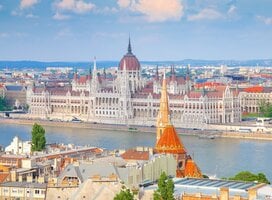 Aerial view of Budapest