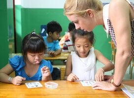 Teaching intern with young learners