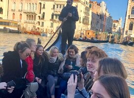 JHV students in a gondola
