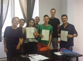 A Door to Italy final certificate of attendance at the end of the Intensive Combined Course