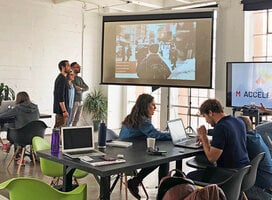 Shot of the classroom in active discussion