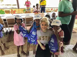 Penelope with the local Fiji kids