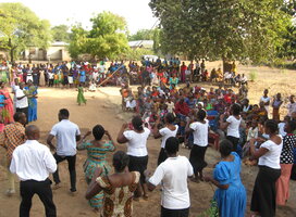 Community mobilization event regarding child rights.