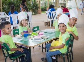Young learners learning about baking