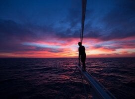 Sunset on the bow