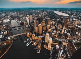 Overhead view of Boston