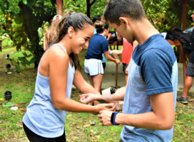 Students practicing scenarios in Costa Rica. 