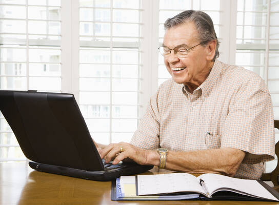 Student during his Spanish online lesson. 