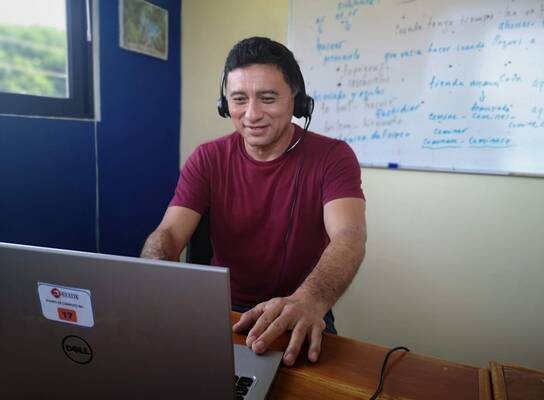 Our Spanish teacher Pedro
