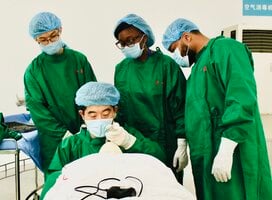 Students in Mock Surgery 