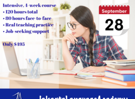 A description of the features of the JLA Cert. TESOL starting on 28 September 2020