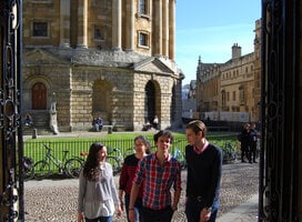 Radcliffe Camera through the archway of Brasenose College