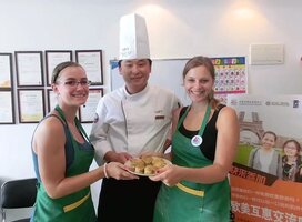 Cultural activity: Making mooncakes with 5 star hotel chef.