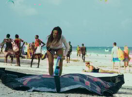 getting ready on Paje beach!