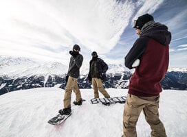 Coaching session on the mountain.