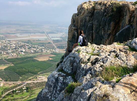 Hiking at Mount Arbel
