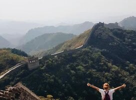 Participant at the Great Wall of China