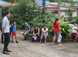 Volunteers working