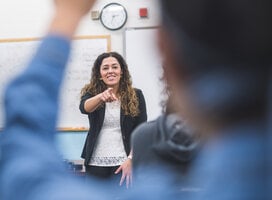 Teacher in a classroom
