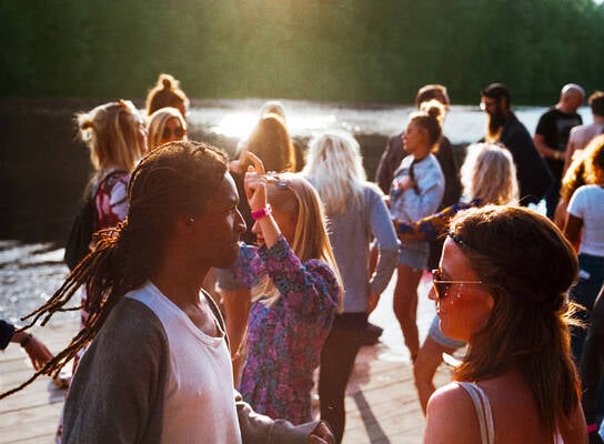 Camp Leaders socializing in Romania