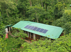 the statio with solar pannels