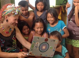 Volunteer in an indigenous village