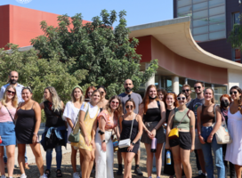 A group of Study Abroad students at UAL Campus