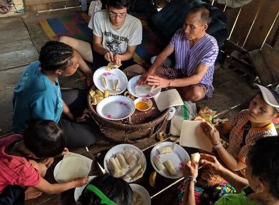 Preparing dinner in Thailand