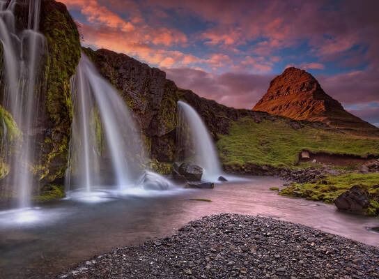 Iceland Landscape Waterfall