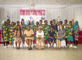 group of girls and management 