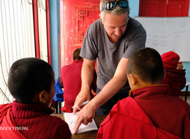 Teaching English to Buddhist Monks in Monasteries in Nepal