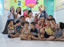Teaching and playing with kids 