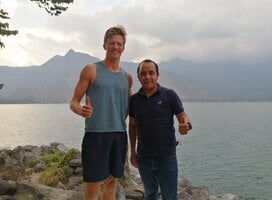 Study at the shore of wonderful Lake Atitlan