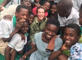 Olivia our volunteer from Holland having a wonderful moment with our Students