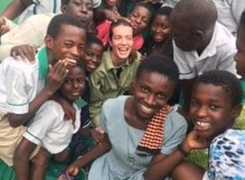 Olivia our volunteer from Holland having a wonderful moment with our Students