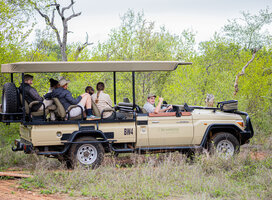 Bushwise students on game drive during the Professional Field Guide course.