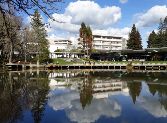 The Hamilton Campus has 3 small lakes and lots of space to stretch your legs