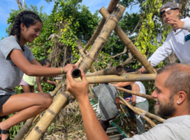 students doing alternative construction 