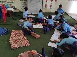Class room of school in Dhading district