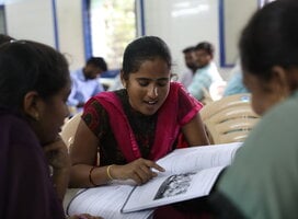 Speaking practice session