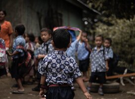 kids playing lombok village