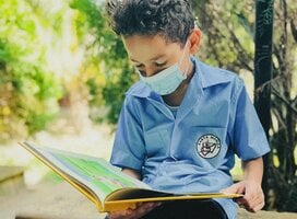 Student reading