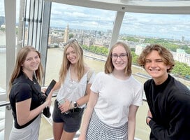 Students on the London Eye