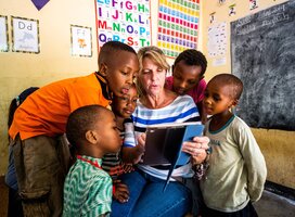 Volunteer at the children center