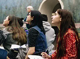 Students in an on-site class