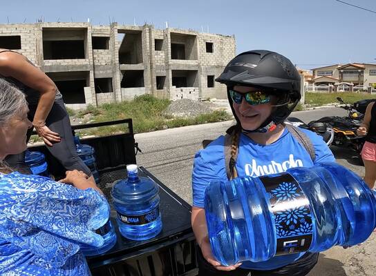Delivering Water on ATVs